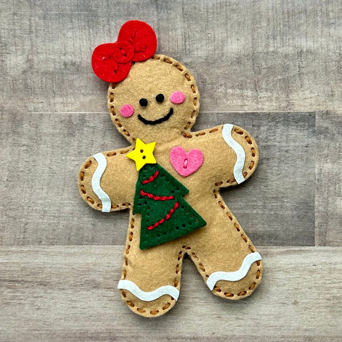 Felt Gingerbread with Spellbinders